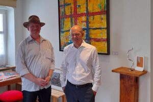 Olaf Scholz zu Besuch im Atelier-Teltow