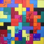 Titel: Ori-En-Tie-Rung, Abstrakte Malerei im Stil des Impulsivismus